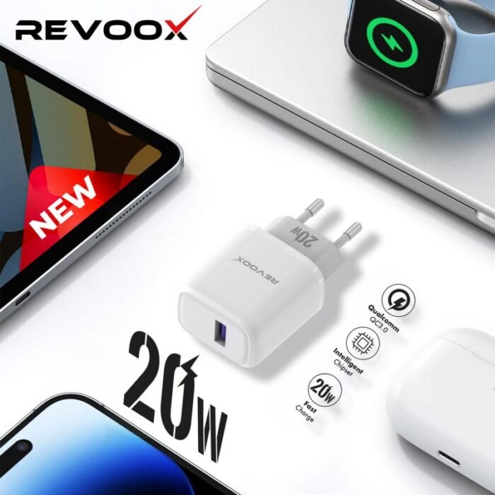 REVOOX Chargeur Secteur 20W + Câble Lightning (RCH-AL02)