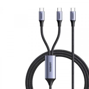 UGREEN Type C 2.0 Male To Type C 2.0 Male 2-in-1 Charging & Data Cable